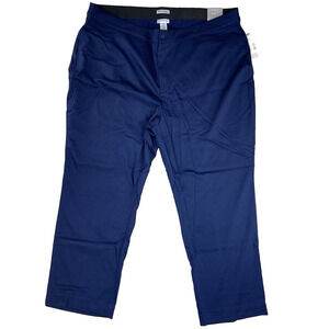 NWT Catherines The Universal Pant Size 30W Navy Blue Slacks Career/Dress Stretch